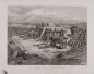 La batteria aureliana, acquaforte di Domenico Amici su disegno di Carlo Werner in “Vedute dell’assedio di Roma del 1849” (Biblioteca di Storia moderna e contemporanea, Roma)