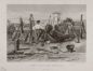 Cannone alla cinta Aureliana, acquaforte di Domenico Amici su disegno di Carlo Werner in “Vedute dell’assedio di Roma del 1849” (Biblioteca di Storia moderna e contemporanea, Roma)