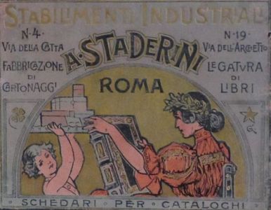 0956 - Il lavoro a Roma. Pubblicit&agrave; dello 'Stabilimento industriale tipografico Aristide Staderini' (Almanacco italiano, 1900)